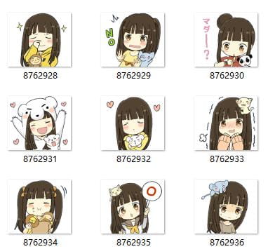 动物小少女 QQ表情 可爱迷人