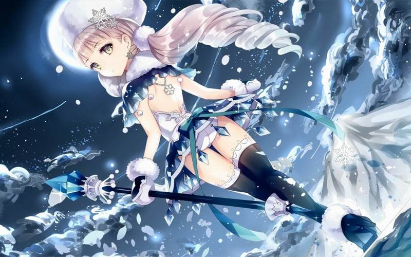 微笑女孩 桌面壁纸 花儿围绕