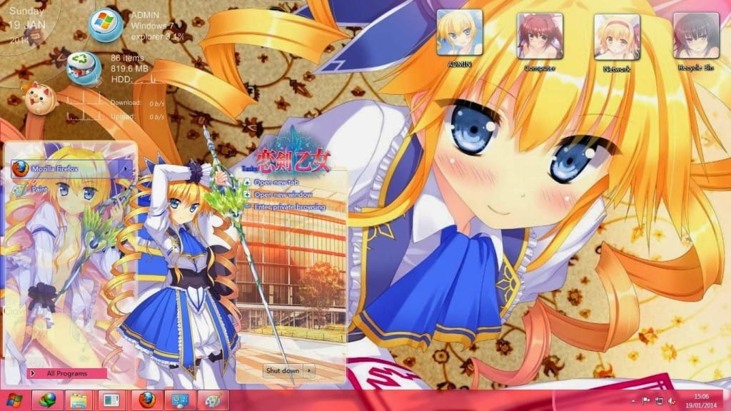 win7主题 恋剑乙女Koiken Otome