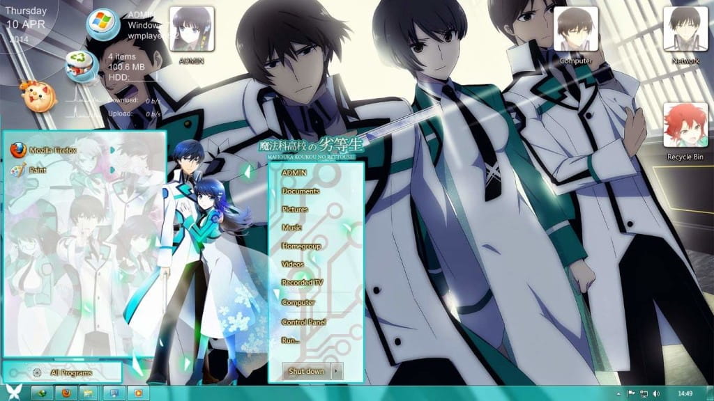 司波兄妹 win7主题 魔法科高等学校劣等生