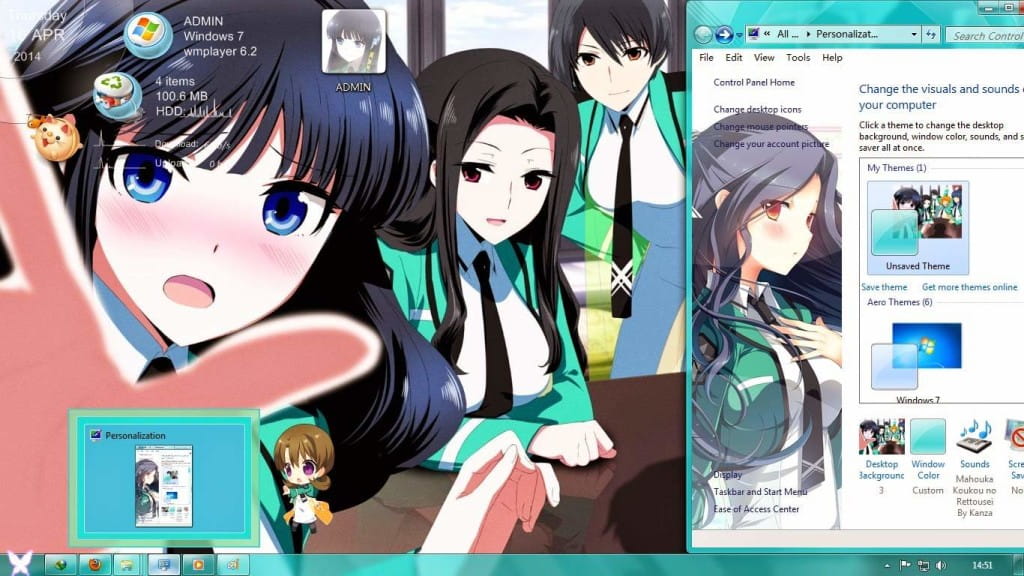 司波兄妹 win7主题 魔法科高等学校劣等生