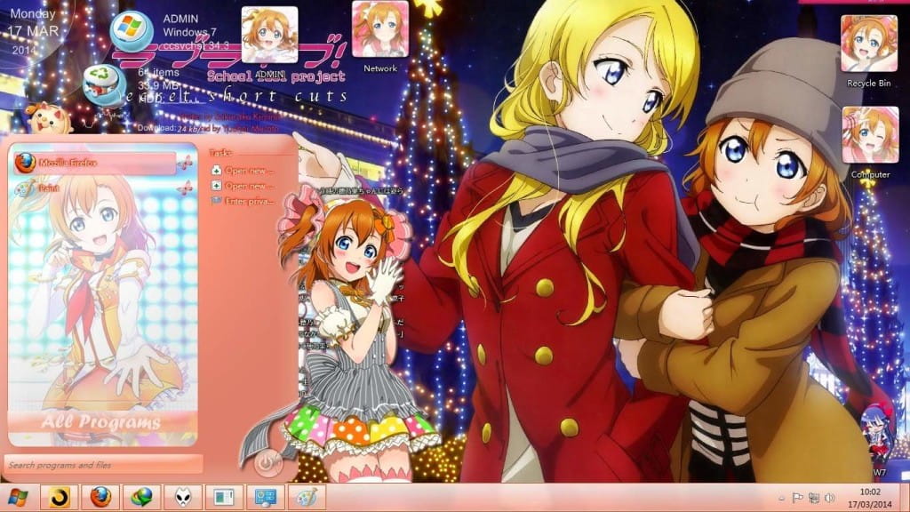 高坂穗乃果 win7主题 LoveLive!