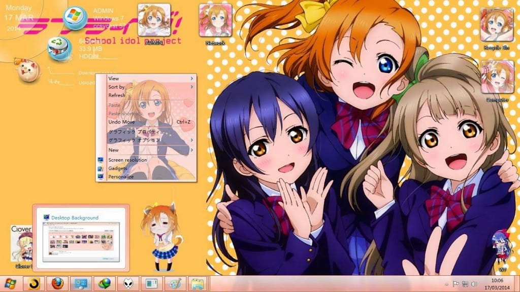 高坂穗乃果 win7主题 LoveLive!