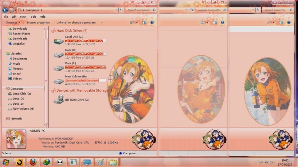 高坂穗乃果 win7主题 LoveLive!