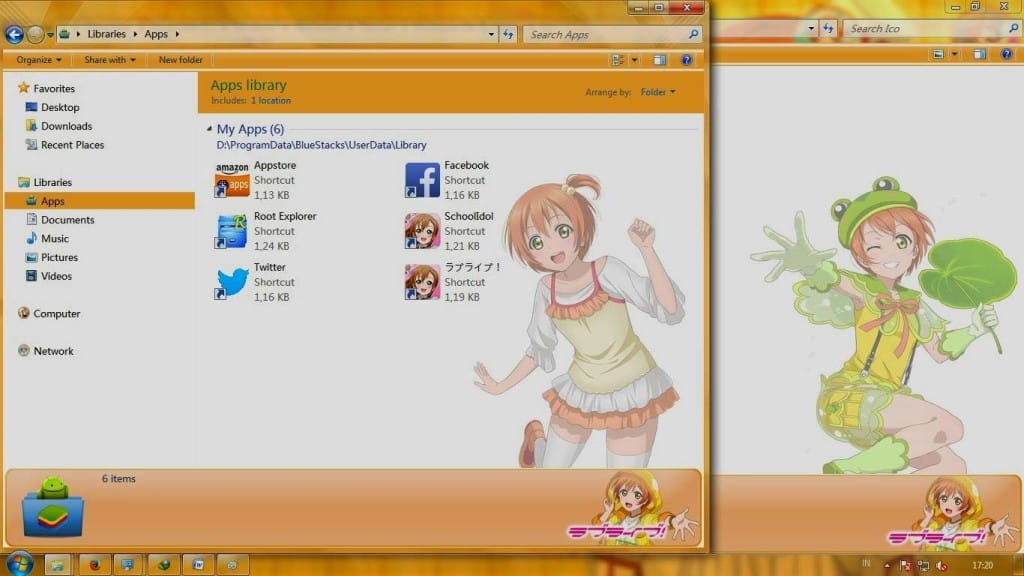 星空凛 win7主题 LoveLive!