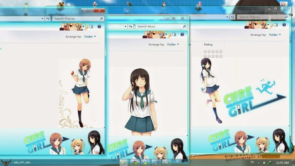 咖啡贵族 win7主题 都是妹纸