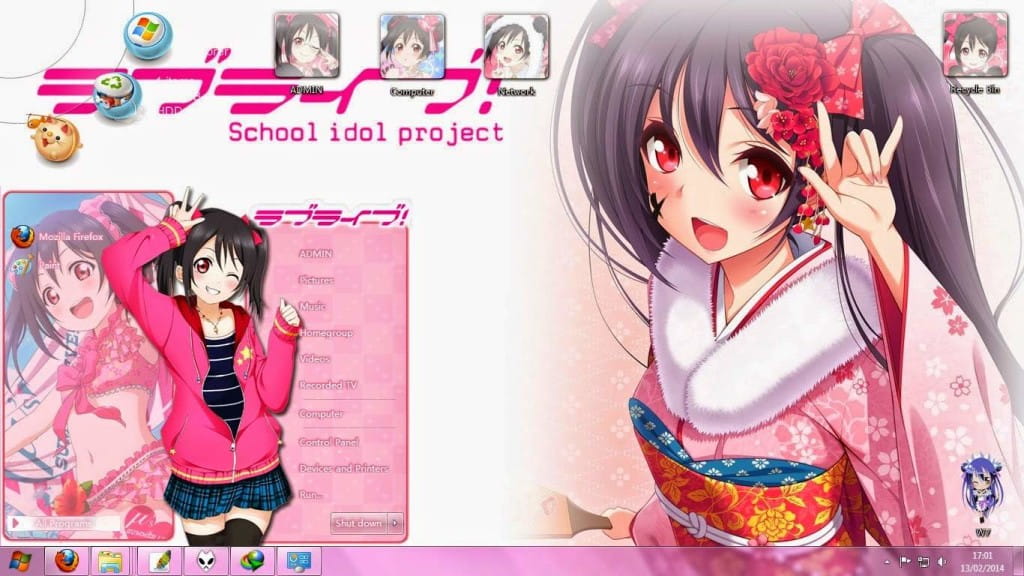 矢泽妮可 win7主题 Love Live！