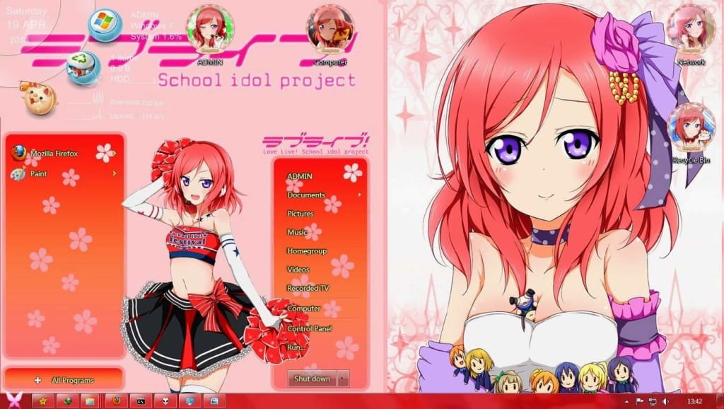 西木野真姬 win7主题 LoveLive!