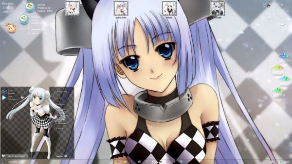 黑白小姐 win8主题 黑白交相辉映