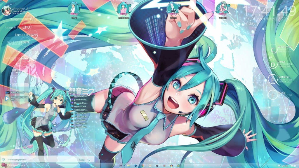 初音未来 Miku 2015 V2 win8主题