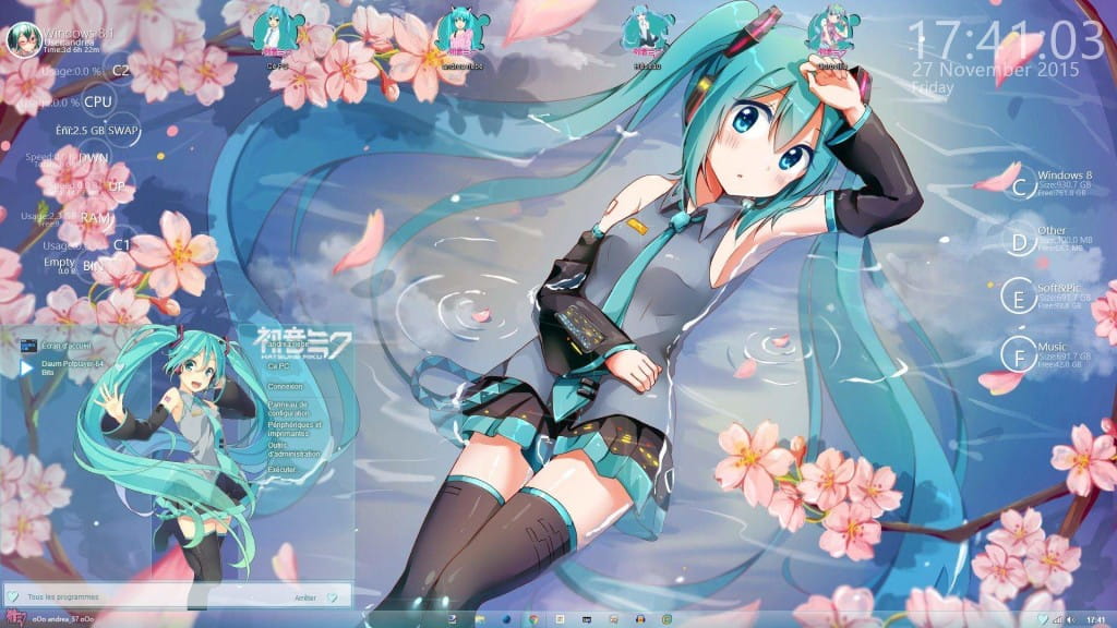 初音未来 Miku 2015 V2 win8主题