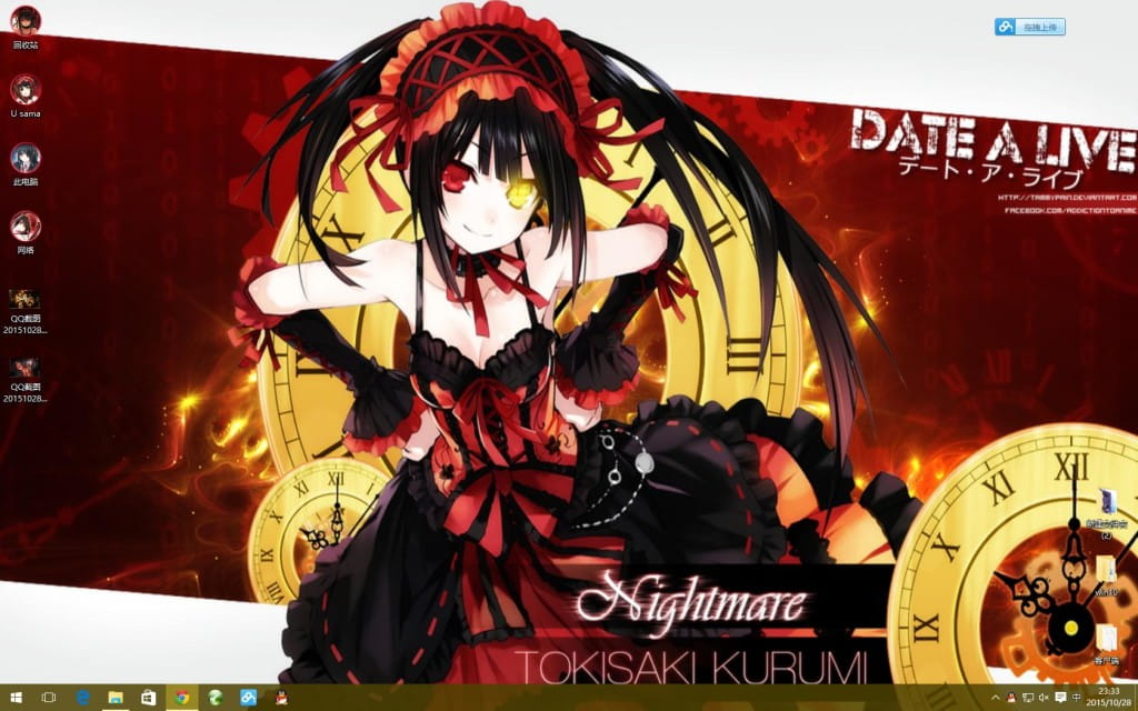 win10主题时崎狂三 约会大作战