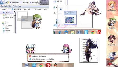 崩坏学园2 win7主题 妹纸等你哦