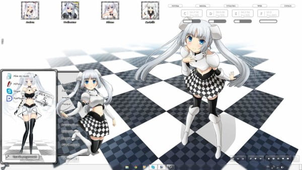 黑白小姐win7主题