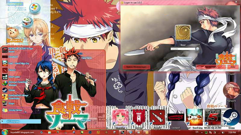 食戟之灵win7主题