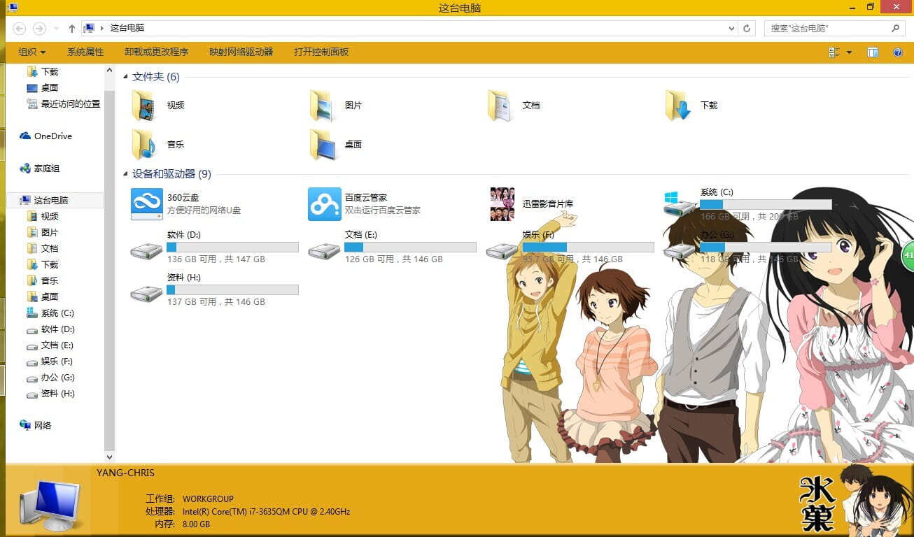 【win8/win8.1主题】冰果 暖暖的橙色暖暖的爱~