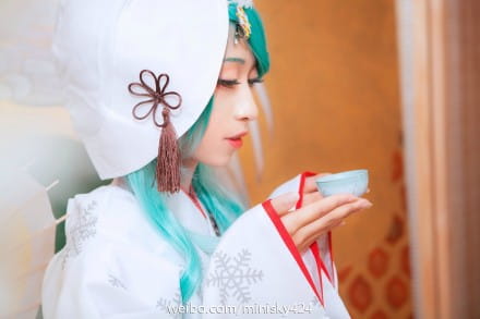 【COS】#雪初音白无垢# MIKU