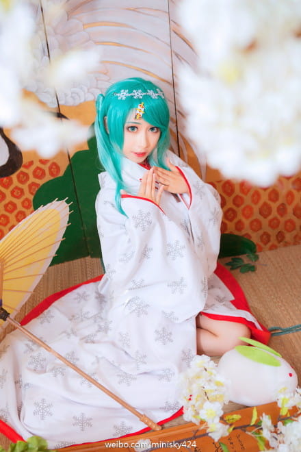 【COS】#雪初音白无垢# MIKU