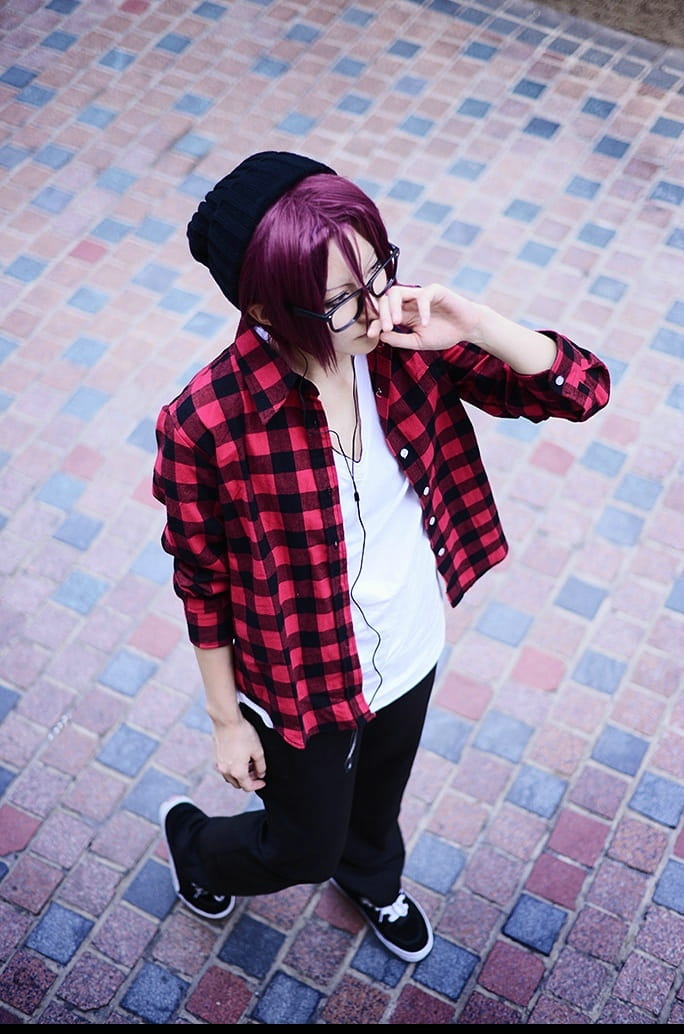 【COS】【free!】松冈凛 第二季私服+眼镜设定