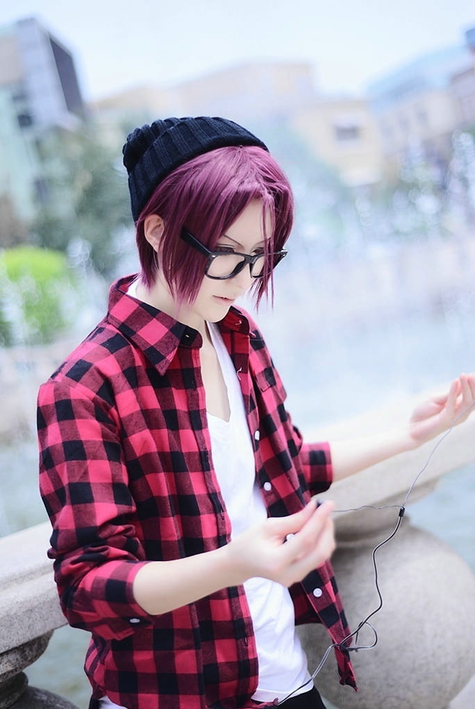 【COS】【free!】松冈凛 第二季私服+眼镜设定