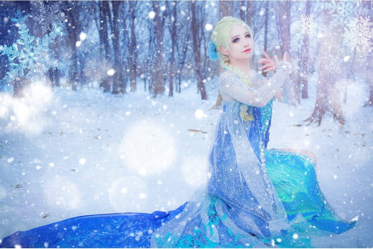 【cos】气质超有超美冰雪奇缘艾尔莎公主cos！