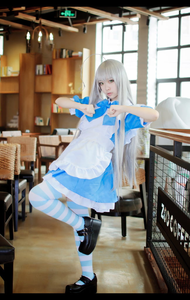 【COS】===潜行吧！奈亚子===蓝白女仆ver.