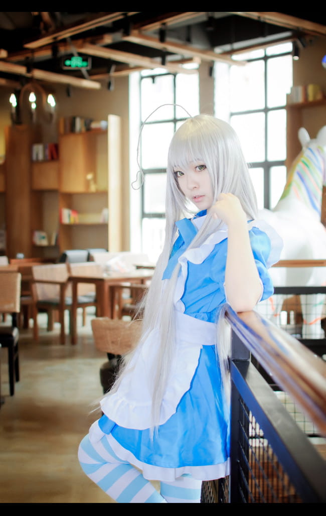 【COS】===潜行吧！奈亚子===蓝白女仆ver.