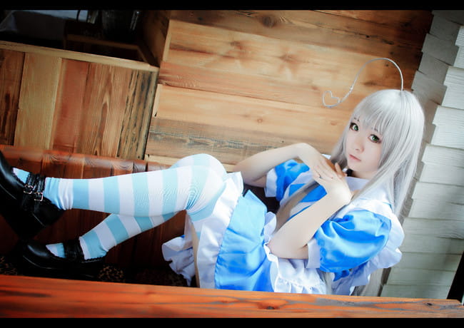 【COS】===潜行吧！奈亚子===蓝白女仆ver.