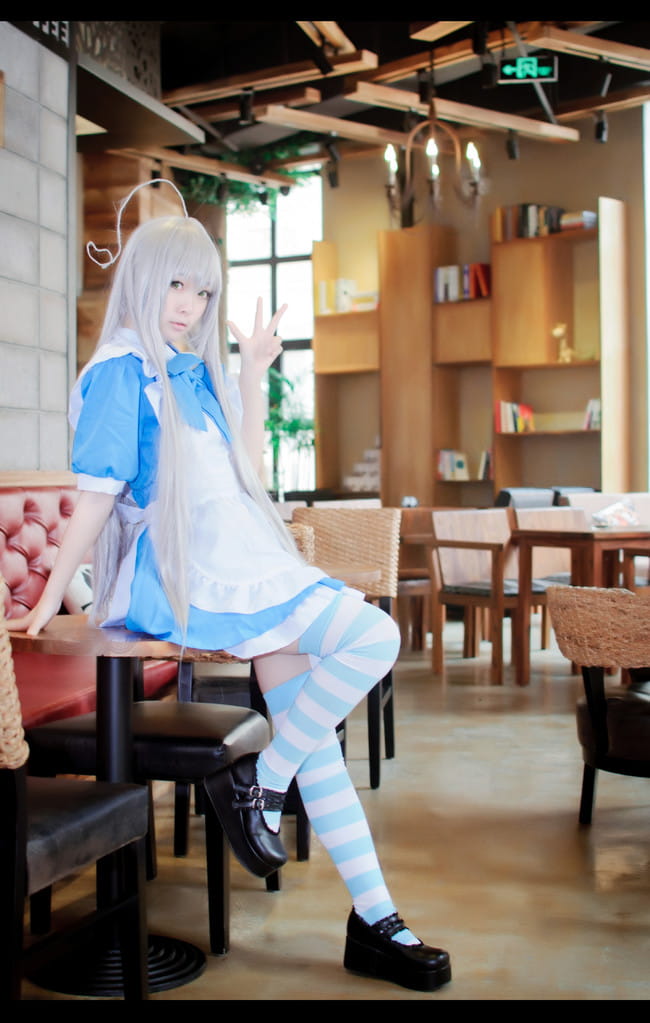 【COS】===潜行吧！奈亚子===蓝白女仆ver.