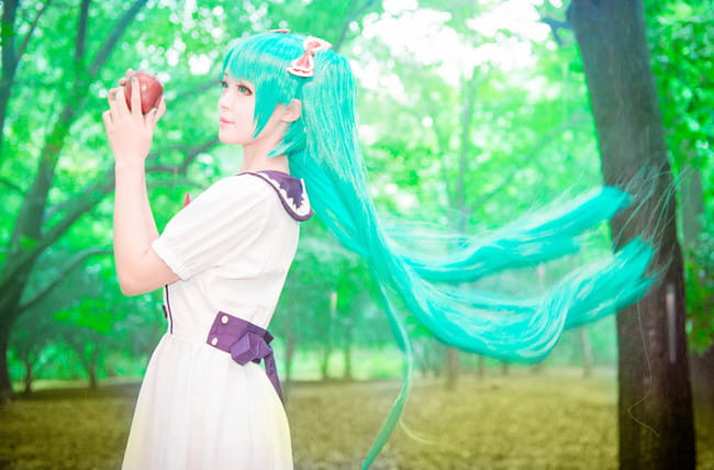 【COS】初音miku诞辰大礼包之超美初音白雪公主