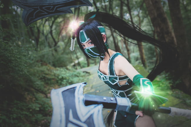 【授权COS】【英雄联盟】===暗影之拳 阿卡丽===哥