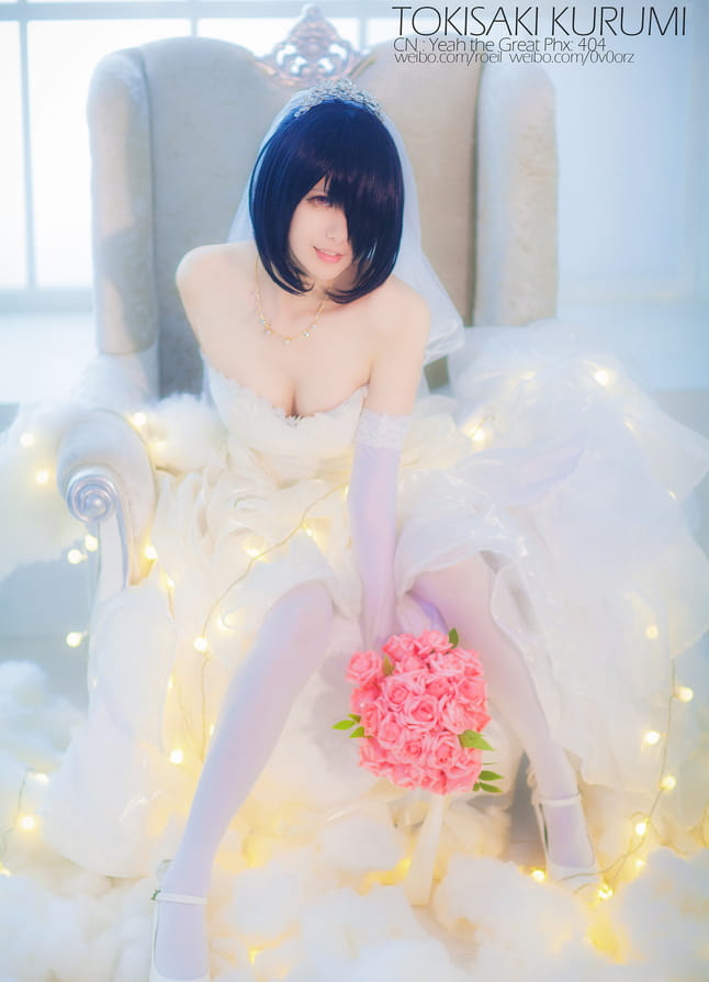 【授权COS】时崎狂三 婚纱ver.