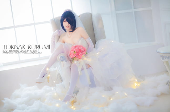 【授权COS】时崎狂三 婚纱ver.