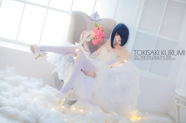 【授权COS】时崎狂三 婚纱ver.