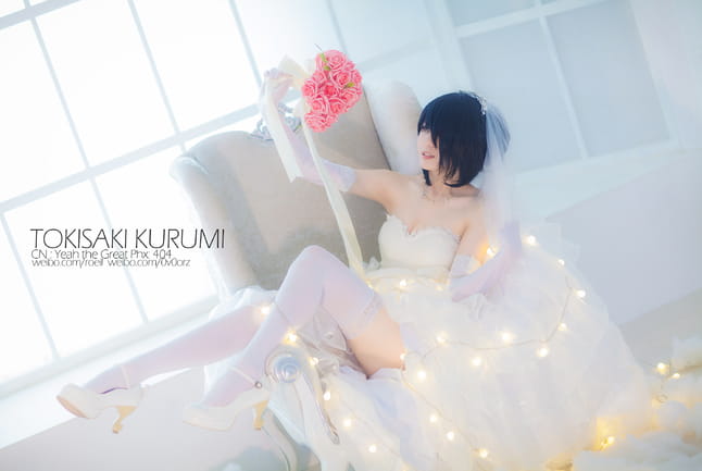 【授权COS】时崎狂三 婚纱ver.