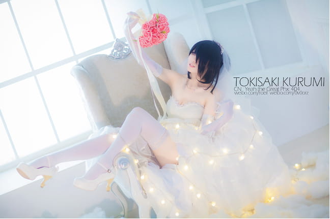 【授权COS】时崎狂三 婚纱ver.