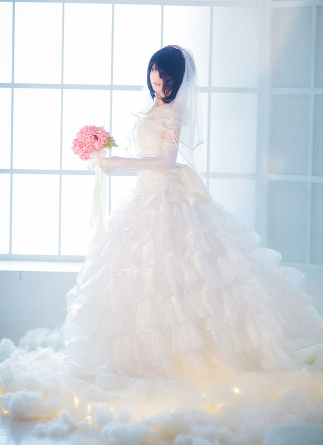 【授权COS】时崎狂三 婚纱ver.