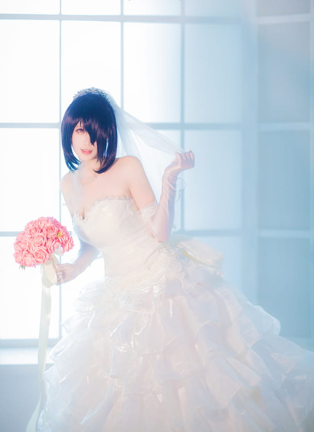 【授权COS】时崎狂三 婚纱ver.