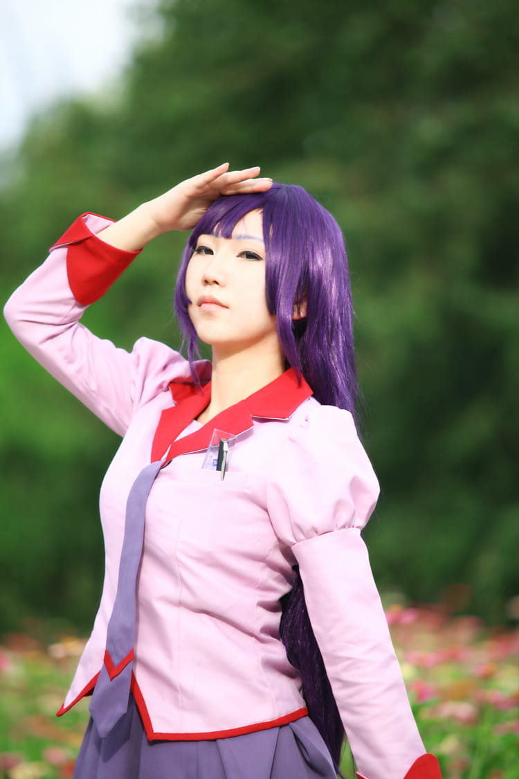 制服cos 化物语 战场原黑仪荡漾 制服威武