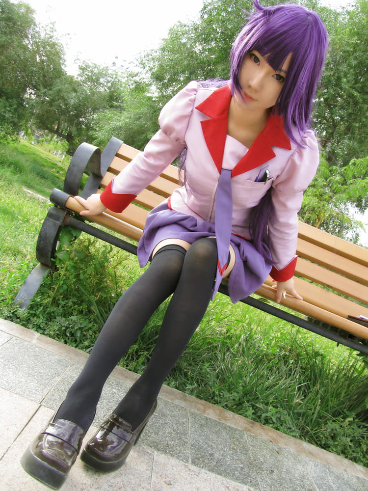 制服cos 化物语 战场原黑仪荡漾 制服威武