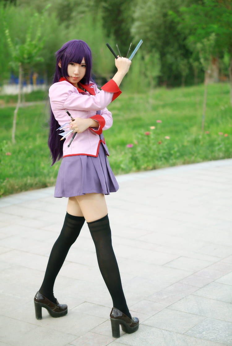 制服cos 化物语 战场原黑仪荡漾 制服威武