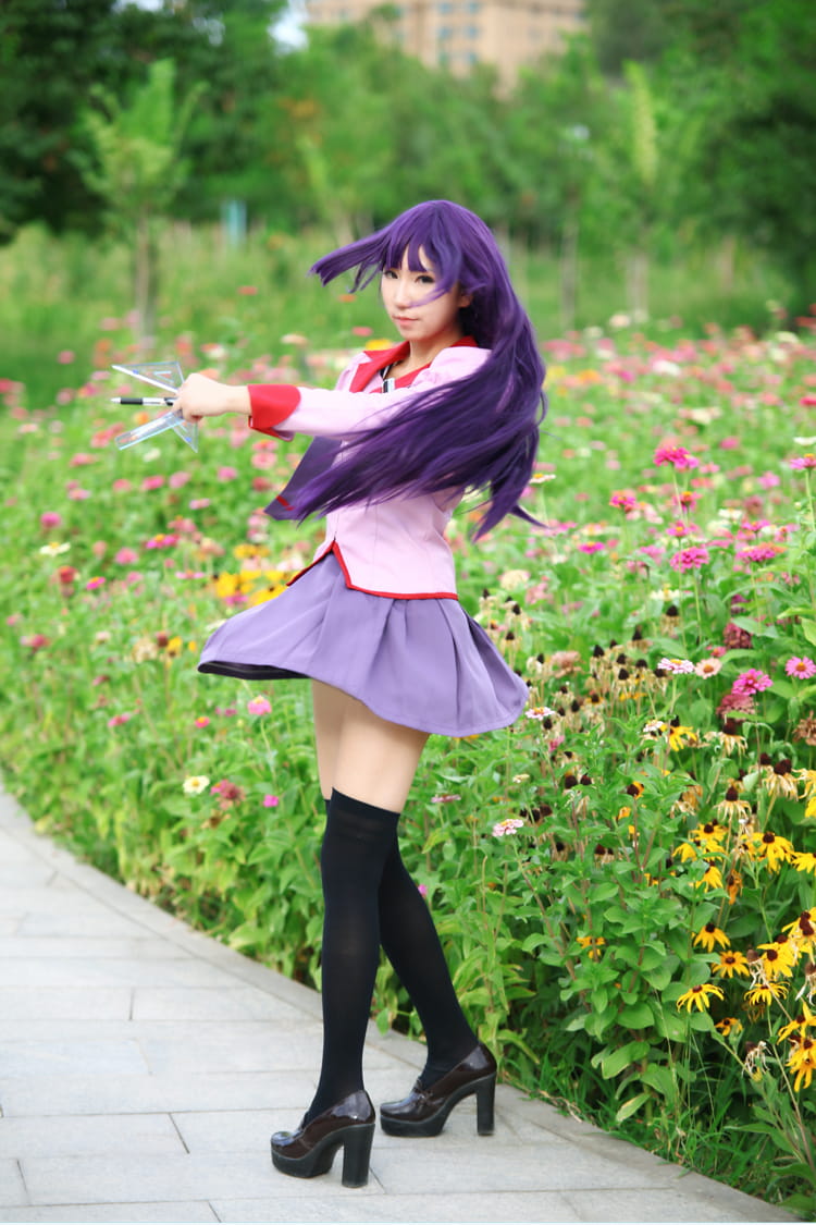 制服cos 化物语 战场原黑仪荡漾 制服威武