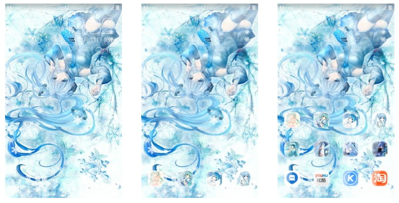 雪初音 手机主题 公主殿下