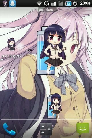 安卓手机桌面电池电量小插件 黑猫版