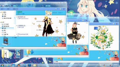 【win7主题】插画系列...主清新风，插画家ガガ