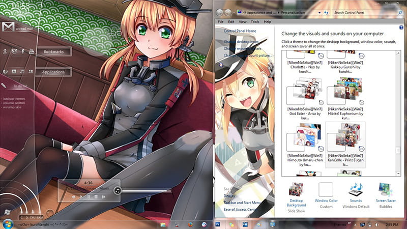 【win7主题】舰队Collection 欧根亲王 电脑主题