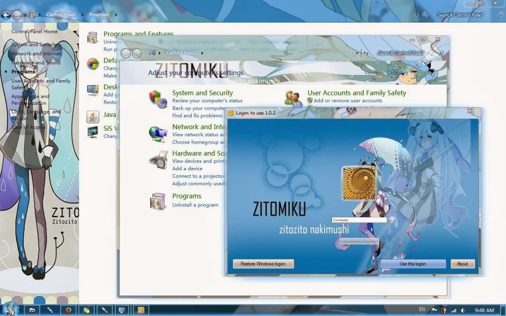 【win7主题】初音未来 miku小公举电脑主题