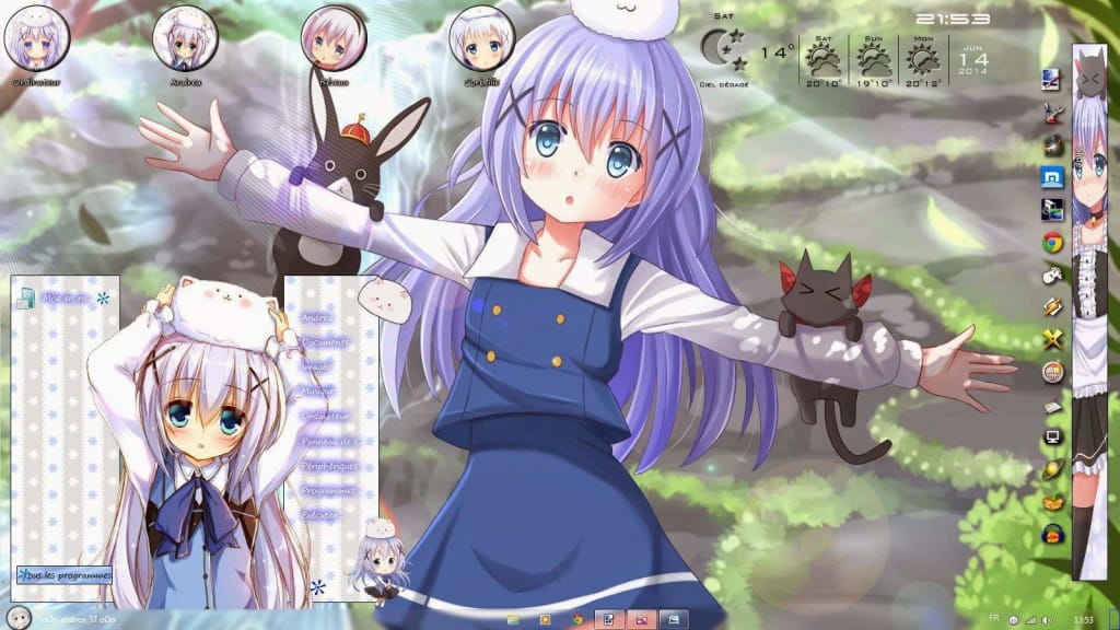 【win7主题】香风智乃——请问您今天要来点兔子