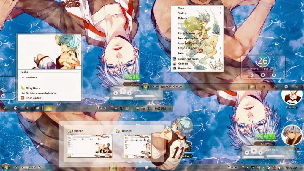 【win7主题】黑子的篮球帅气电脑win7主题