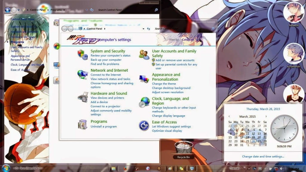 【win7主题】黑子的篮球帅气电脑win7主题